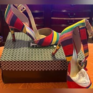 Kalimoni-JJ Multi-Color Fabric Evening Shoe